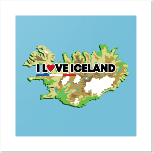 I Love Iceland Posters and Art